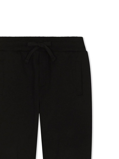 Dolce & Gabbana Jersey Jogging Pants With Dg Logo Patch Embellishment In Black