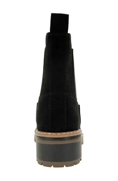 Kensie Kerman Lug Boot In Black Microfiber
