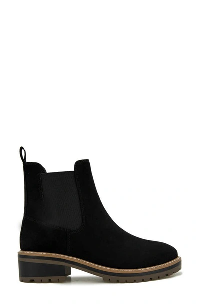Kensie Kerman Lug Boot In Black Microfiber