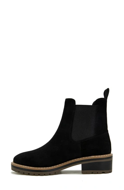 Kensie Kerman Lug Boot In Black Microfiber