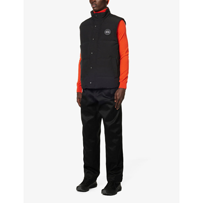 Shop Canada Goose Men's Black Garson Padded Regular-fit Shell-down Gilet