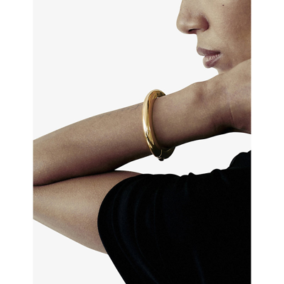Shop Monica Vinader Women's Gold Kate Young 18ct Yellow Gold-plated Vermeil Sterling-silver Bangle Bracel