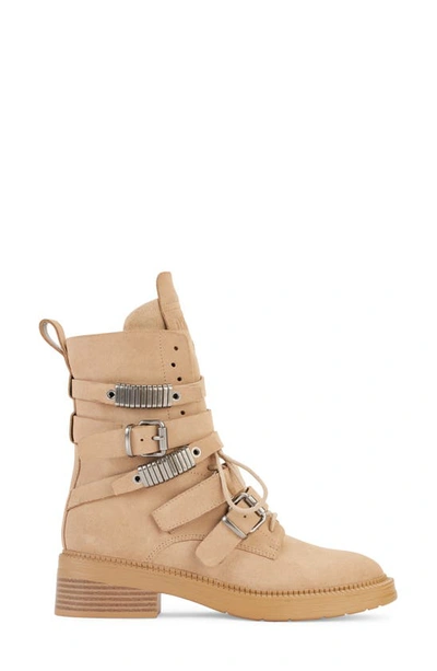 Shop Dkny Ita Combat Boot In Taupe