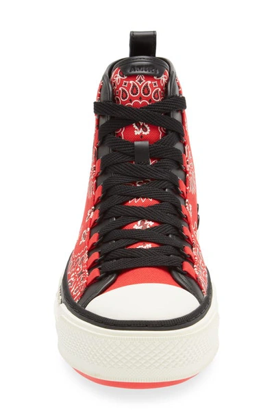 Shop Amiri Bandana B-ball Print High Top Sneaker In Red