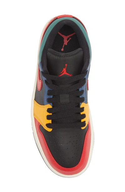 Shop Jordan Air  1 Low Se Basketball Sneaker In Black/ Red/ Taxi/ French Blue