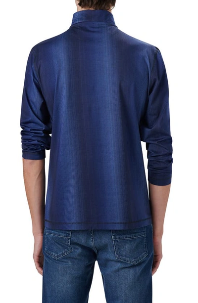 Bugatchi Ooohcotton® Quarter Zip Pullover In Midnight