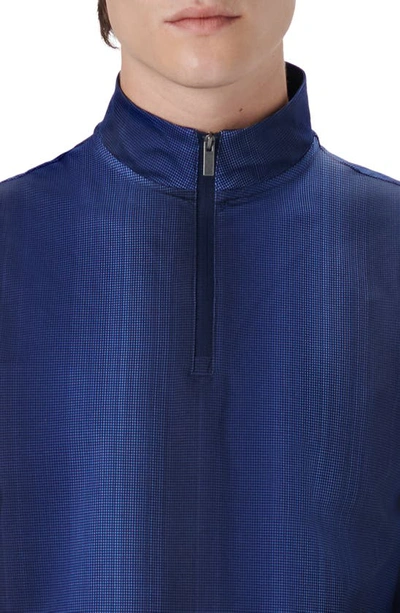 Bugatchi Ooohcotton® Quarter Zip Pullover In Midnight