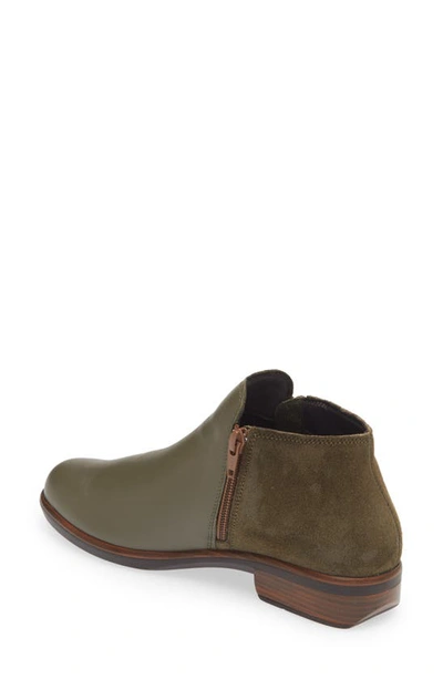 Naot 'helm' Bootie In Soft Green Leather