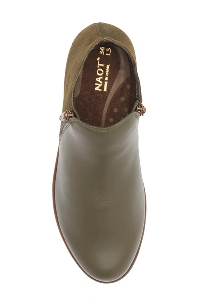 Naot 'helm' Bootie In Soft Green Leather