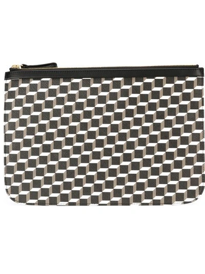 Pierre Hardy 'cube Perspective' Clutch In Black