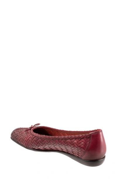 Shop Trotters Gillian Flat In Dark Red