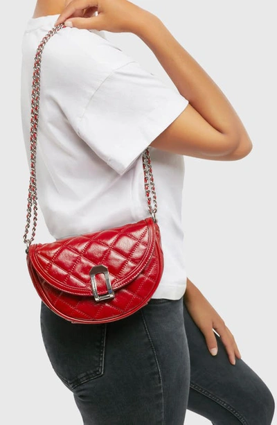 Shop Aimee Kestenberg You're A Star Leather Crossbody Bag In Corvette Red Quilted