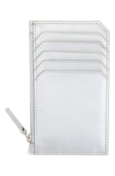 Shop Royce New York Personalized Card Case In Silverold Foil