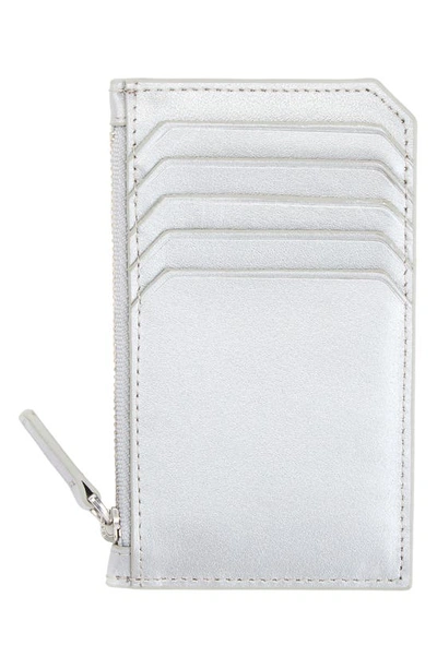 Shop Royce New York Personalized Card Case In Silverilver Foil