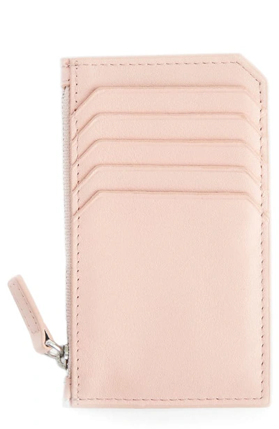 Shop Royce New York Personalized Card Case In Light Pink- Silver Foil