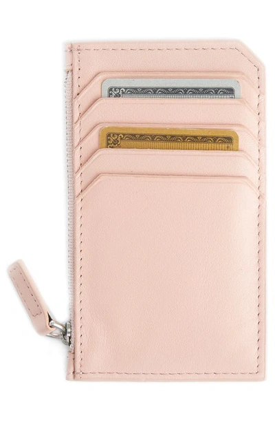 Shop Royce New York Personalized Card Case In Light Pink- Silver Foil