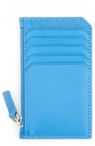 Shop Royce New York Personalized Card Case In Light Blue- Gold Foil