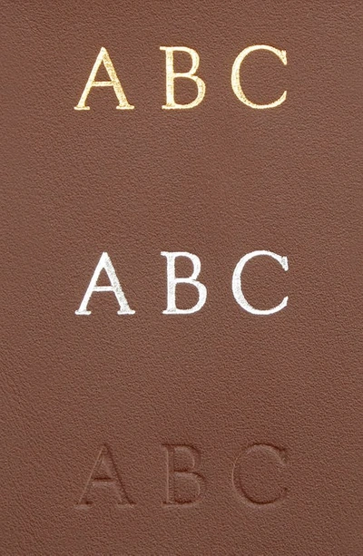 Royce New York Personalized Card Case In Tan- Deboss