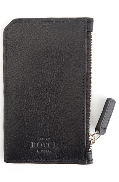 Royce New York Personalized Card Case In Black- Gold Foil