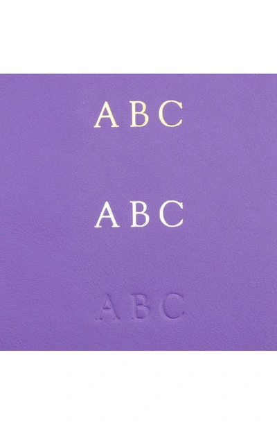 Royce New York Personalized Card Case In Purple- Deboss