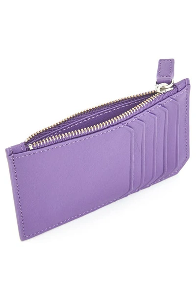 Shop Royce New York Personalized Card Case In Purple- Silver Foil