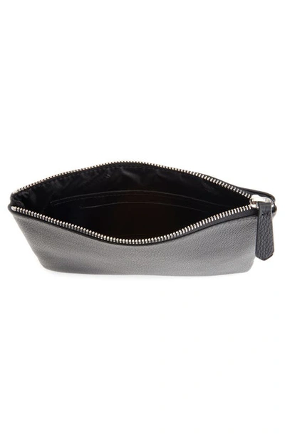 Royce New York Personalized Leather Travel Pouch In Black- Deboss