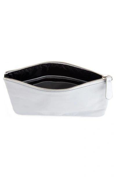 Royce New York Personalized Leather Travel Pouch In Silverold Foil