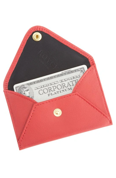 Shop Royce New York Personalized Envelope Card Holder In Red- Gold Foil