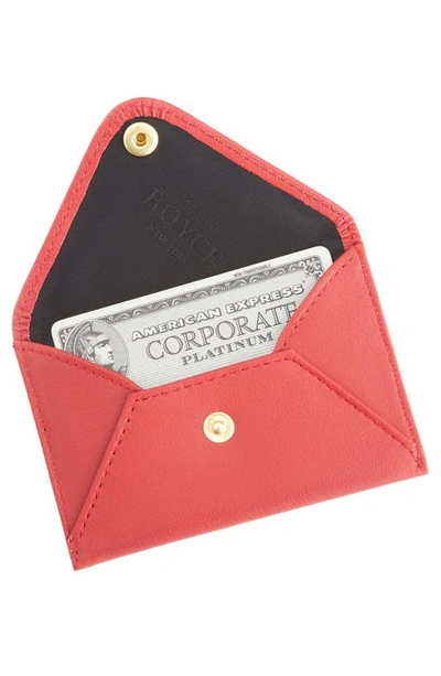 Royce New York Personalized Envelope Card Holder In Red- Gold Foil