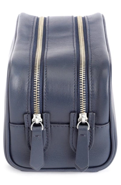 Royce New York Personalized Zip Toiletry Bag In Navy Blue - Deboss