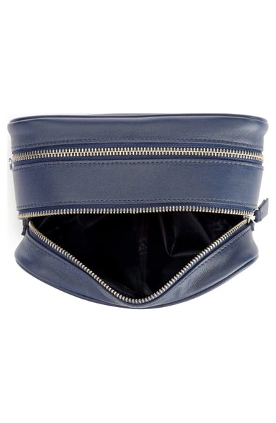 Royce New York Personalized Zip Toiletry Bag In Navy Blue - Gold Foil