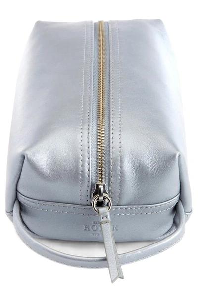 Royce New York Personalized Small Toiletry Bag In Silverold Foil
