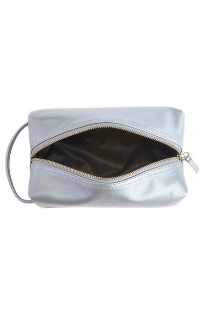 Royce New York Personalized Small Toiletry Bag In Silverilver Foil