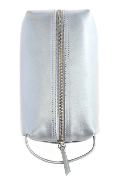 Royce New York Personalized Small Toiletry Bag In Silverilver Foil