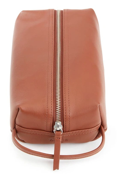 Royce New York Personalized Small Toiletry Bag In Tan - Deboss
