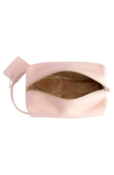 Royce New York Personalized Small Toiletry Bag In Light Pink - Silver Foil