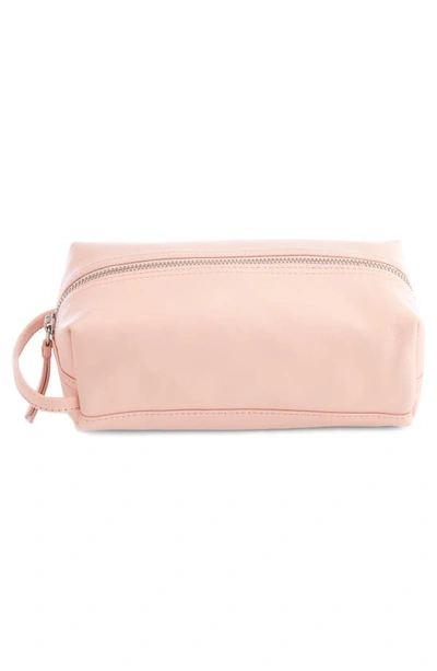 Shop Royce New York Personalized Small Toiletry Bag In Light Pink - Silver Foil