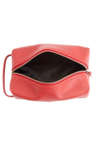 Royce New York Personalized Small Toiletry Bag In Red- Deboss