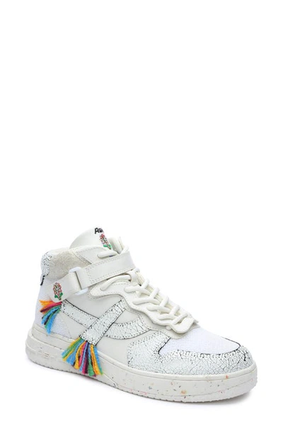 Women's Parker Rainbow Lace Up Embellished Sneakers In White/rainbow
