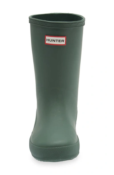 Shop Hunter Kids' First Classic Rain Boot In  Green/green