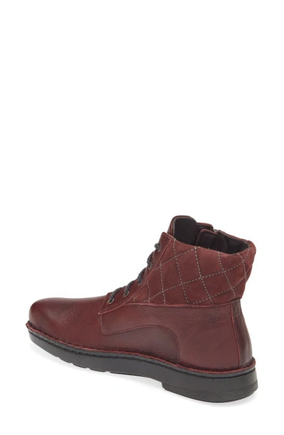 Shop Naot Castera Quilted Bootie In Soft Bordeaux Leather