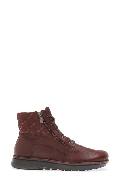 Shop Naot Castera Quilted Bootie In Soft Bordeaux Leather
