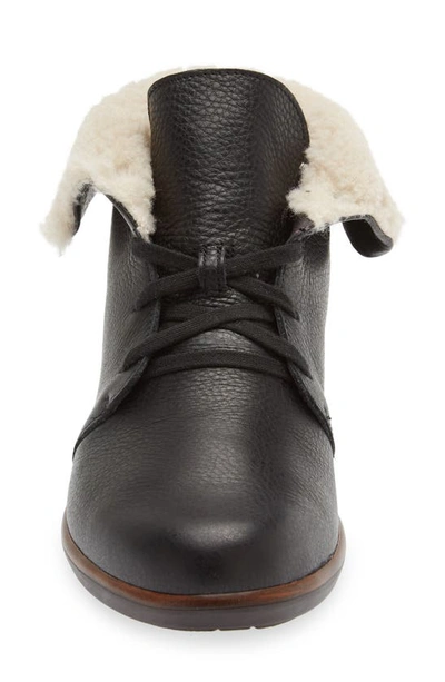 Shop Naot Pali Faux Shearling Lined Bootie In Soft Black Leather
