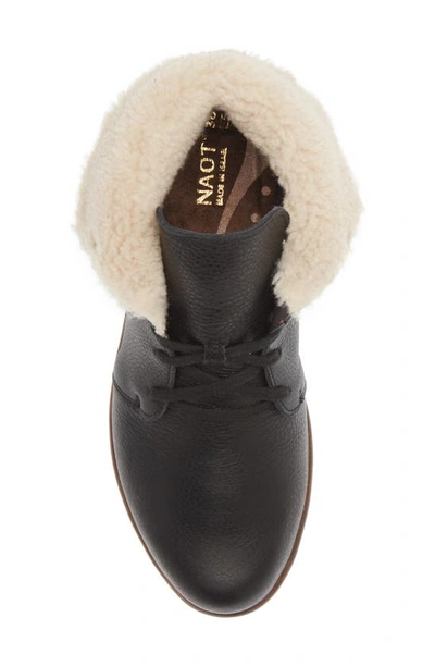 Shop Naot Pali Faux Shearling Lined Bootie In Soft Black Leather
