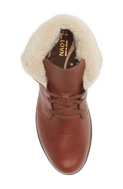 Shop Naot Pali Faux Shearling Lined Bootie In Soft Chestnut Leather