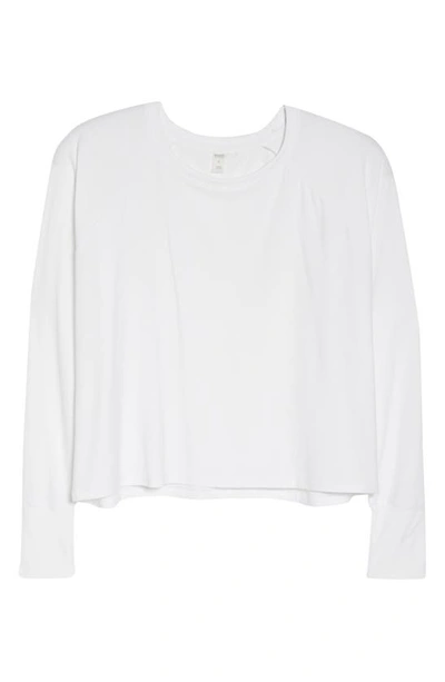 Shop Beyond Yoga Featherweight Long Sleeve T-shirt In Cloud White