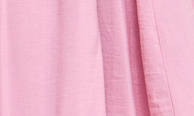Endless Rose Pleated Puff Sleeve Cotton Blend Minidress In Pink