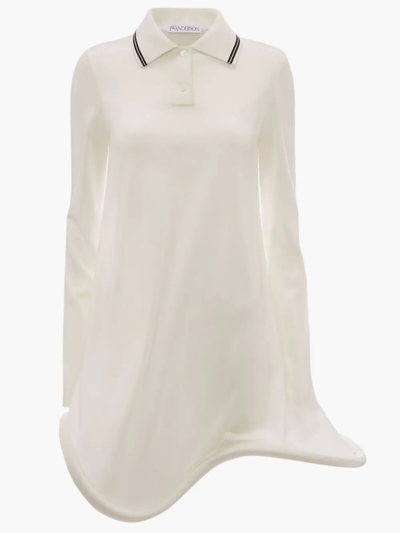 Shop Jw Anderson Bumper-tube Mini Polo Dress In White