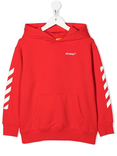 Off white brand red hoodie sales