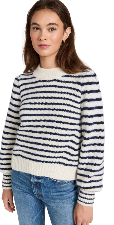 Shop Eleven Six Kate Stripe Sweater Ivory & Navy